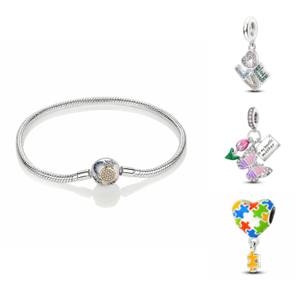 Bracelet (7 modèles/ 4 tailles au choix) + un pendentif au choix, prix spécial ensemble