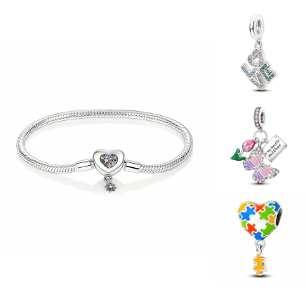 Bracelet (7 modèles/ 4 tailles au choix) + un pendentif au choix, prix spécial ensemble