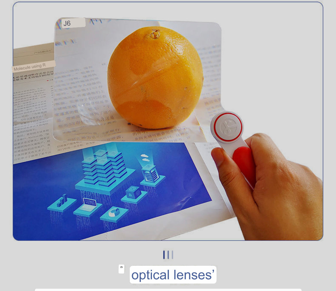 Frameless large format rectangular magnifying glass, HD magnify glass, lightweight and anti-breakage