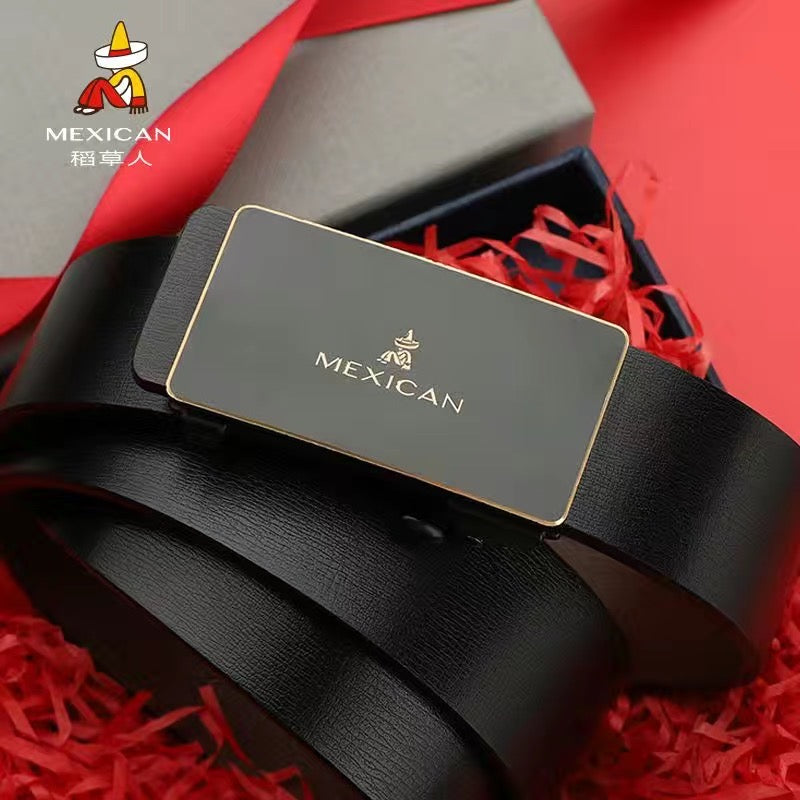 Ceinture de marque en cuir véritable pour Homme à boucle automatique 9 modèles