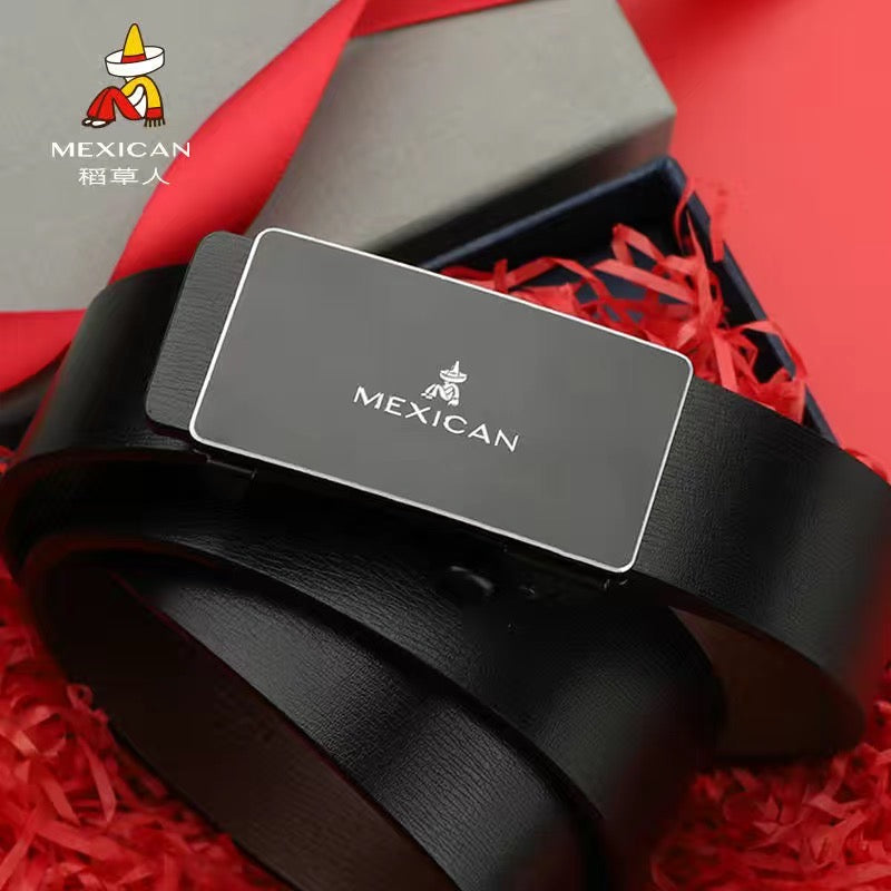 Ceinture de marque en cuir véritable pour Homme à boucle automatique 9 modèles