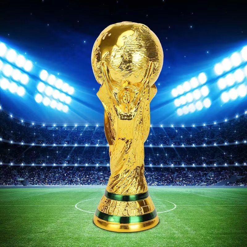 WittsY Trophée de la coupe du monde 2022 avec porte-clés souvenir de la  coupe du monde 2022 avec paillettes Little Goldman, trophée souvenir de fan  de