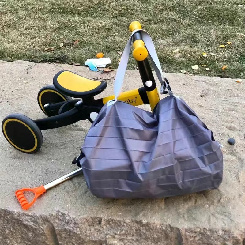Sac pliable à fermeture semi-automatique pour shopping et sortie (achat/prix par 2)