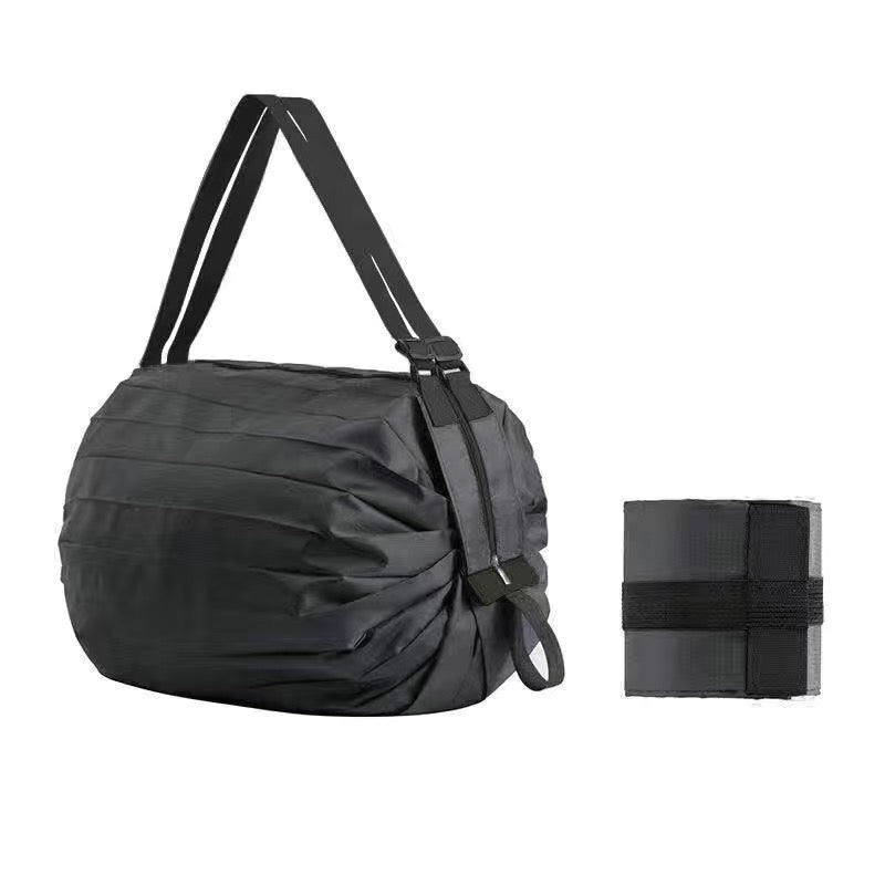 Sac pliable à fermeture semi-automatique pour shopping et sortie (achat/prix par 2)