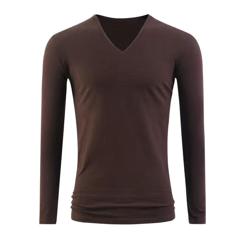 T-shirt en coton modal pour hommes, col V