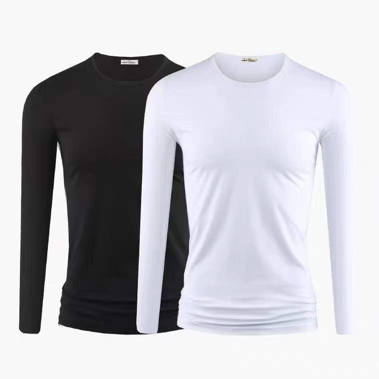 T-shirt en coton modal pour hommes, col rond