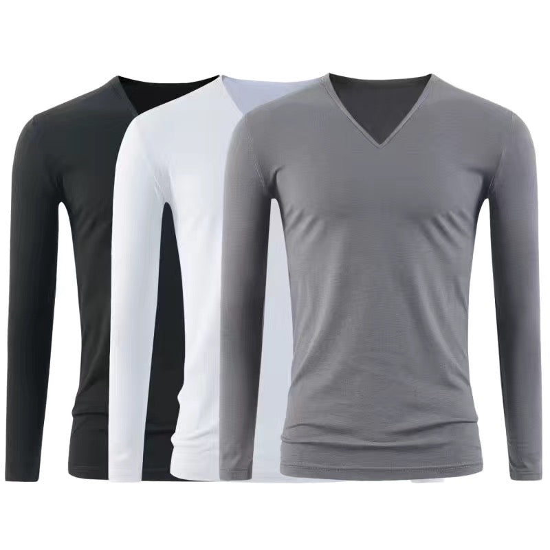 T-shirt en coton modal pour hommes, col V