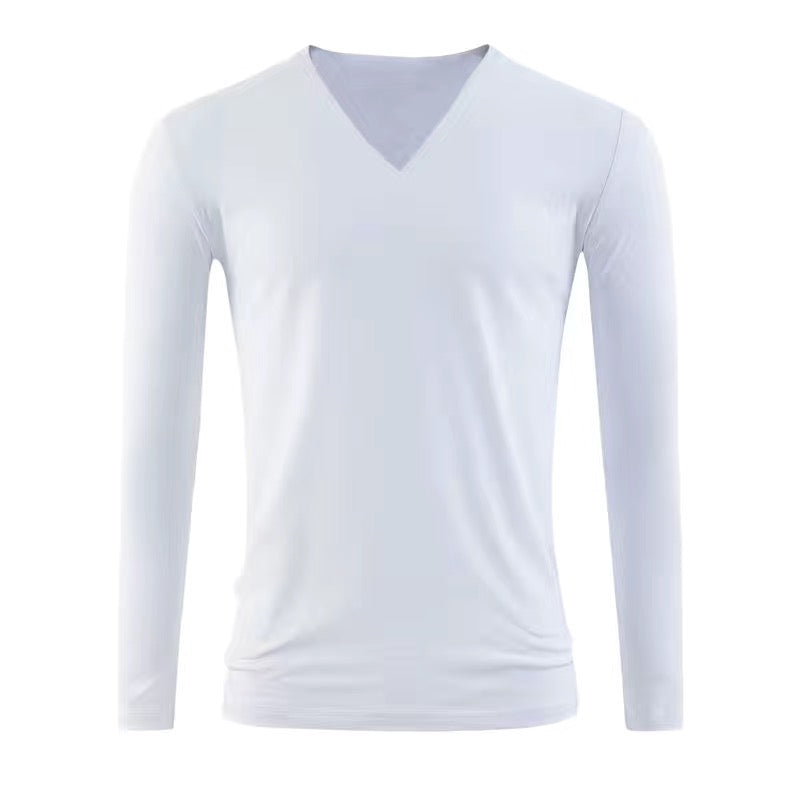 T-shirt en coton modal pour hommes, col V
