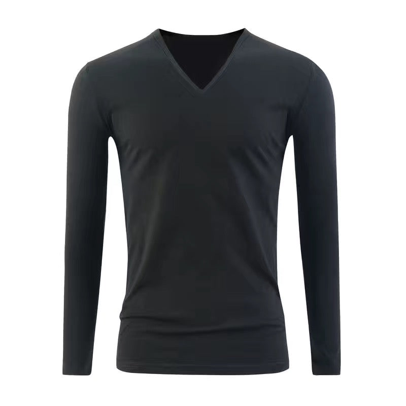 T-shirt en coton modal pour hommes, col V