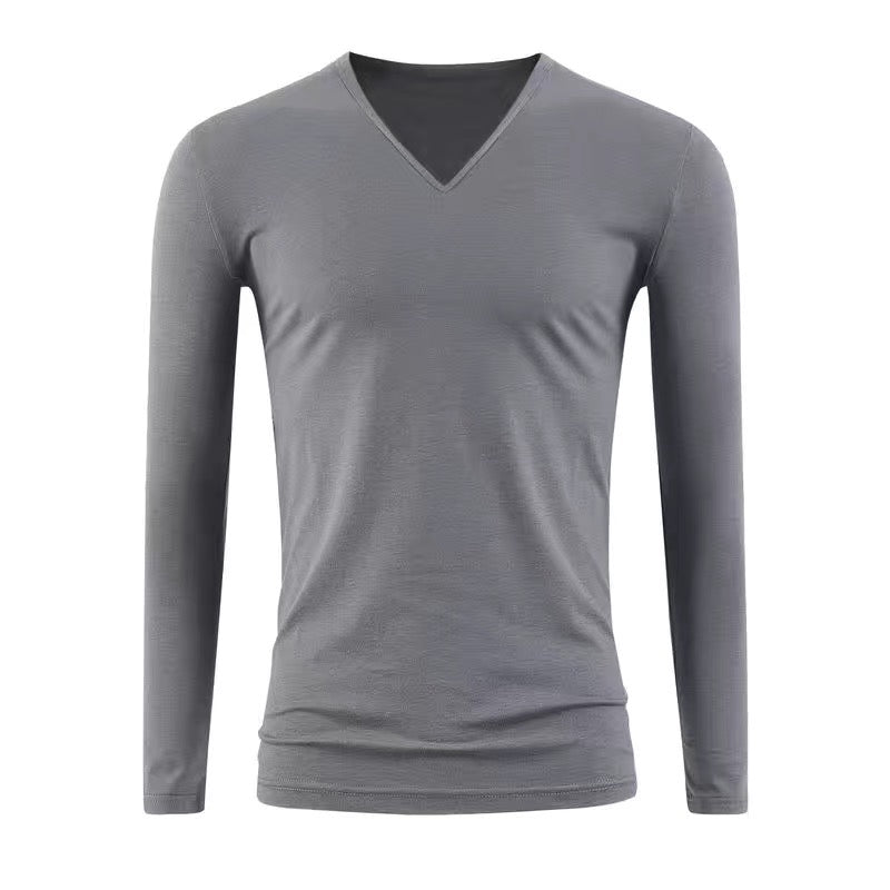 T-shirt en coton modal pour hommes, col V