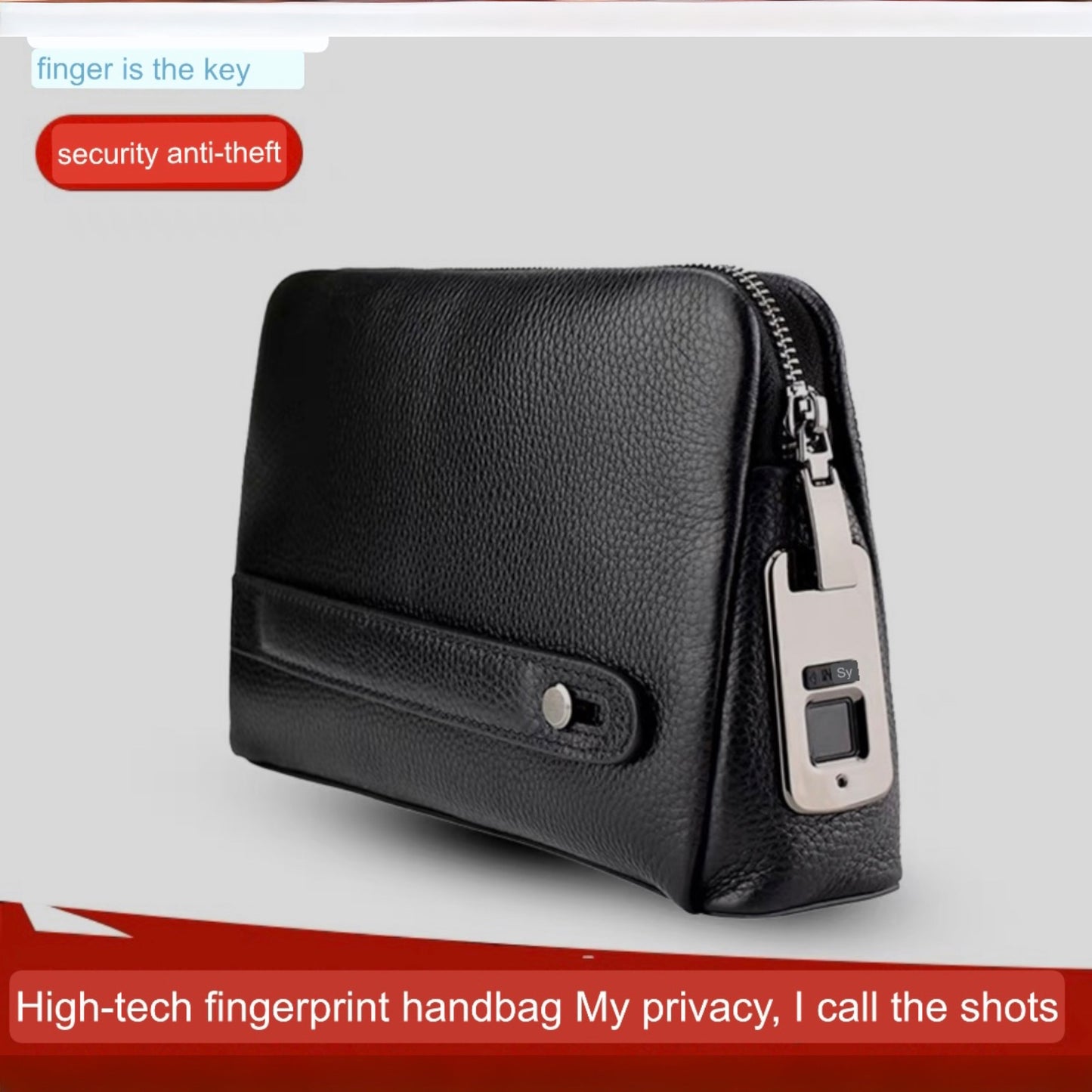 To our 🎁 Smart handbag with fingerprint, in genuine leather for Men