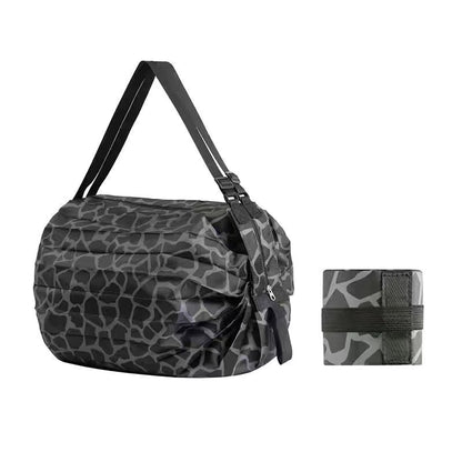 Foldable bag with semi-automatic closure for shopping and going out (purchase/price per 2)