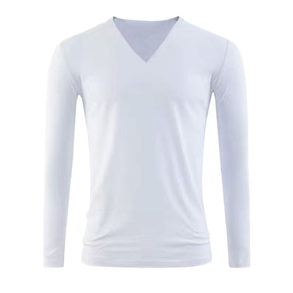 Cotton modal t-shirt for men, V-neck