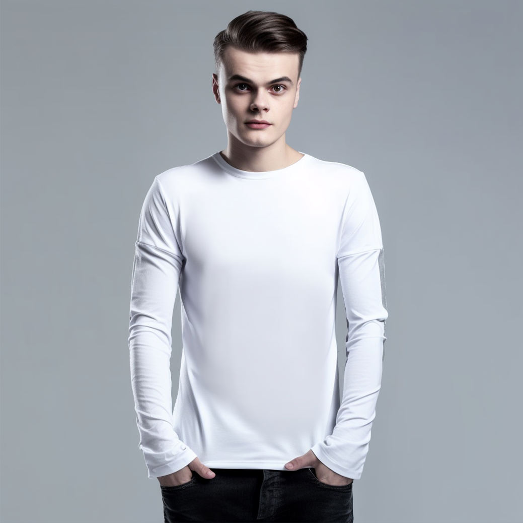 Cotton modal t-shirt for men, round neck